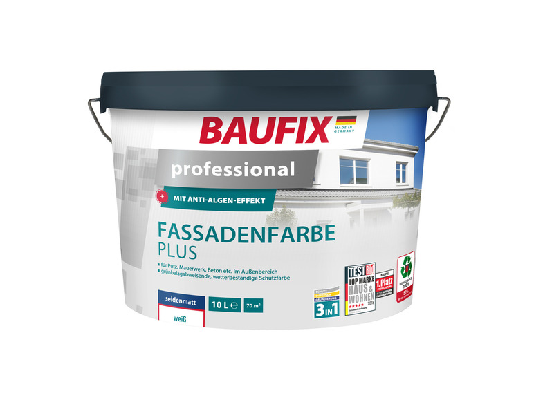 BAUFIX professional Fassadenfarbe Plus, 10 Liter