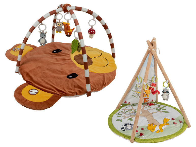 LUPILU® Baby-Activity Tipi / Decke, mit bunten Plüsch-Anhängern