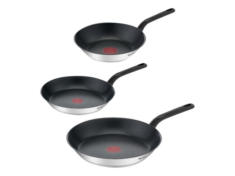 TEFAL Edelstahl-Pfannenset Duetto Bakelite, 3-teilig