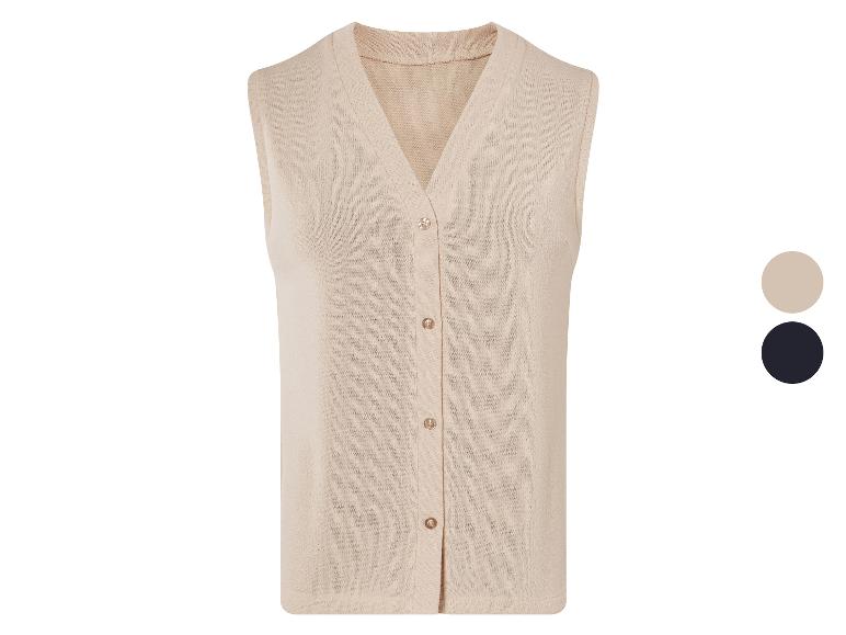 ESMARA® Damenweste aus Strukturstoff Grobstrickweste für Damen Strickweste Damen Weste, grob strukturiert