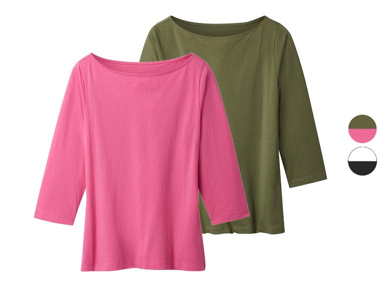ESMARA® Damen Langarmshirt 3/4 Arm, 2 Stück