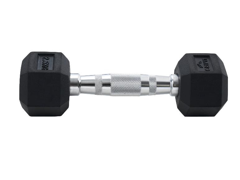 CRIVIT Hexagon-Kurzhantel, 2,5 kg