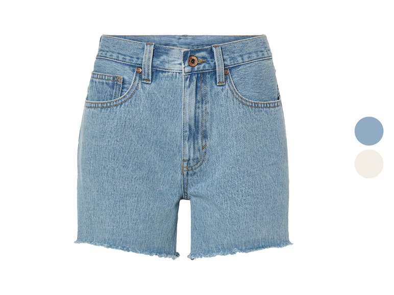 ESMARA® Damen Jeansshorts, hohe Leibhöhe