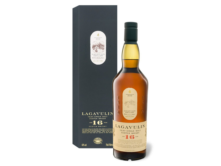 LAGAVULIN Islay Single Malt Scotch Whisky 16 Jahre mit Geschenkbox 43% Vol