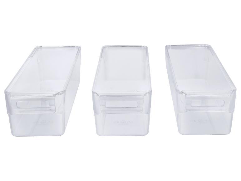 SILVERCREST® Kühlschrank-Organizer mit Deckel, 3er Set, 2 L