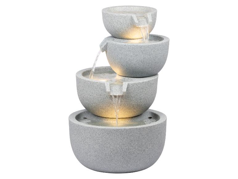 DOBAR Gartenbrunnen »Rama«, 4-stufig mit LED