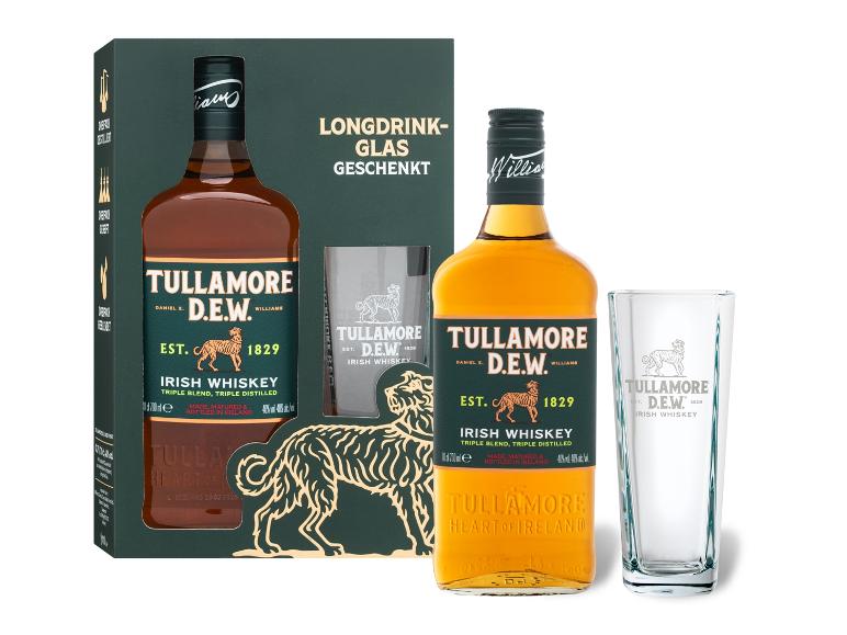 TULLAMORE Dew Irish Whiskey Triple Distilled mit Geschenkbox und Glas 40% Vol