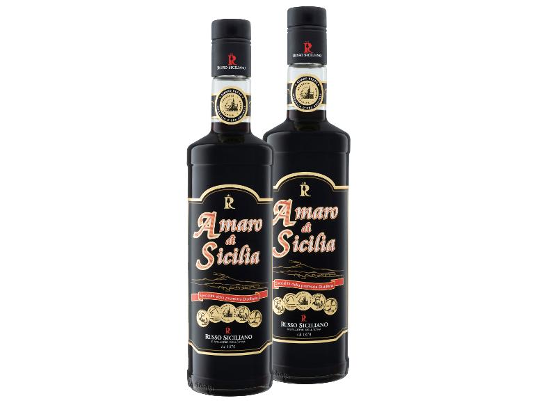 2 x 0,7-l-Flasche Spirituosenpaket Russo Siciliano Amaro di Sicilia 32% Vol