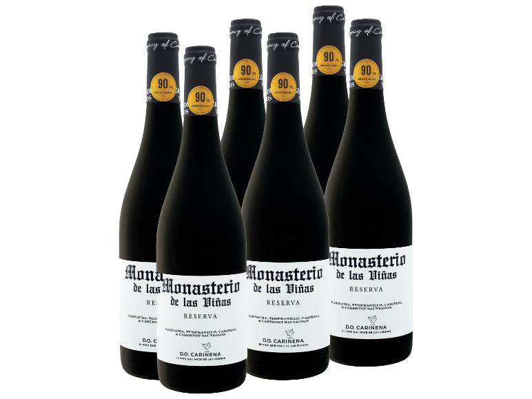 6 x 0,75-l-Flasche Weinpaket Monasterio de las Viñas Reserva Cariñena DO trocken, Rotwein