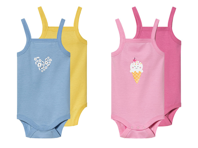 LUPILU® Baby Bodies, 2 Stück, mit Spaghettiträgern