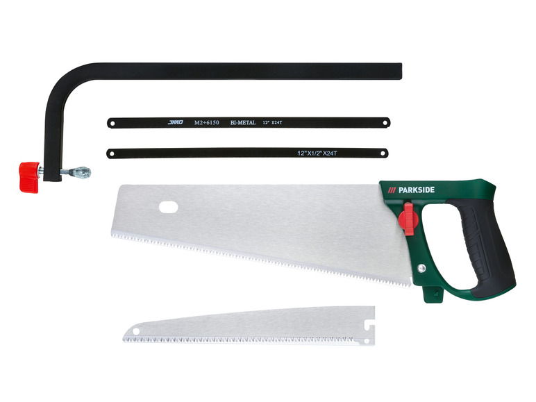 PARKSIDE® Handsägen-Set, Bügel-, Zug- und Fuchsschwanzsäge