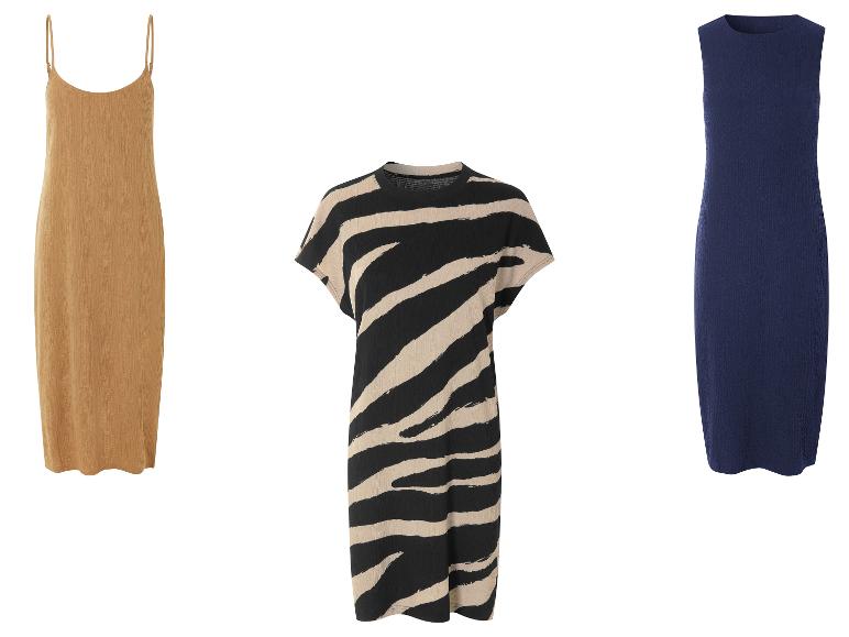 ESMARA® Damen Kleid in modischer Crinkle-Qualität