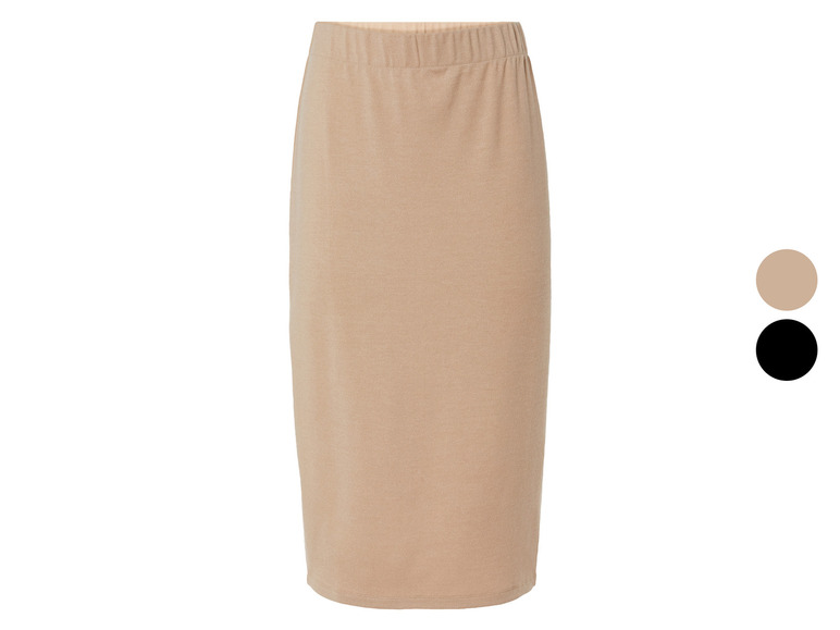 ESMARA® Damen Midi-Rock in angenehm weicher Strickqualität