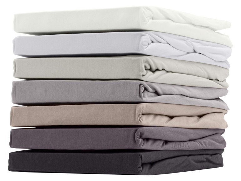 BIBERNA Spannbettlaken Jersey-Elasthan, Steghöhe von 25 - 35 cm