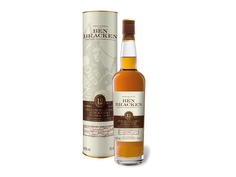 BEN BRACKEN Highland Single Malt Scotch Whisky Peated & Smokey 12 Jahre 40% Vol