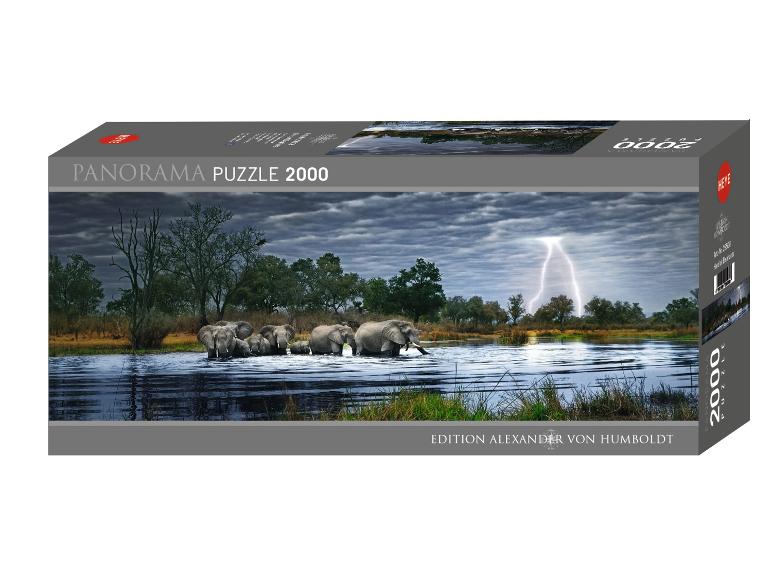 HEYE Puzzle Panorama »Herd of Elephants«