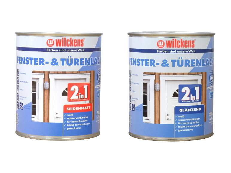 WILCKENS Fenster- & Türenlack 2in1, 750 ml, weiß