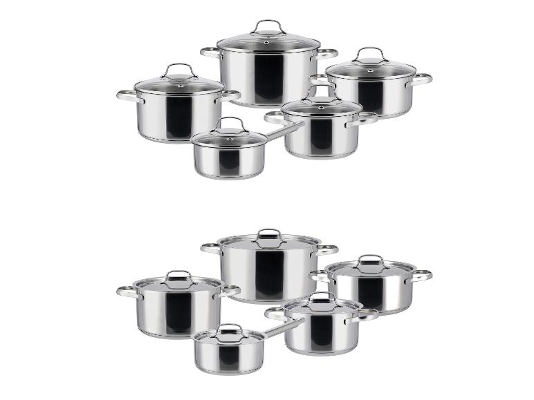 SILVERCREST® Edelstahl-Topf-Set, 10-teilig