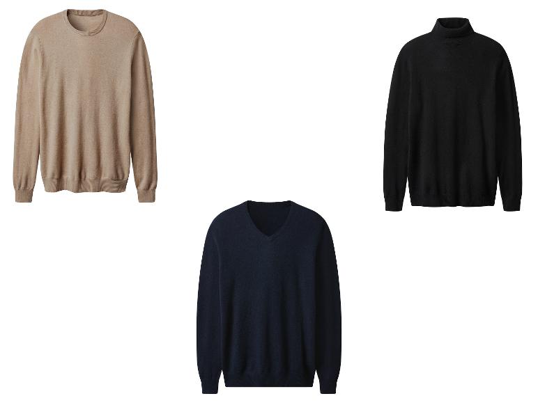 ESMARA MEN Herren Premium Pullover Kaschmir-Seide-Merinowolle-Mix