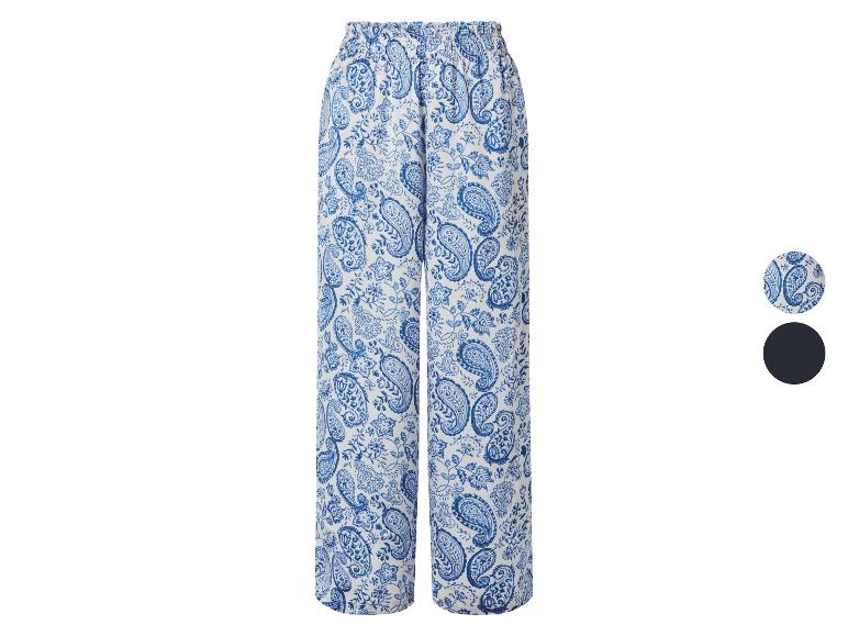 ESMARA® Damen Wide-Leg-Satin-Hose