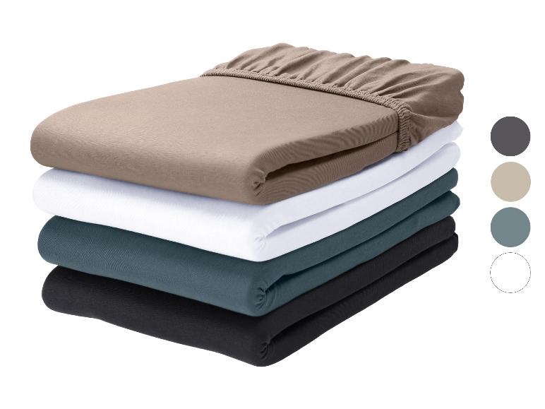 LIVARNO® Jersey-Spannbettlaken, 180-200 x 200 cm