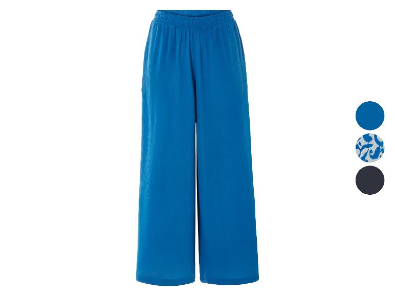 ESMARA® Damen Wide-Leg Hose, mit Crinkle-Struktur