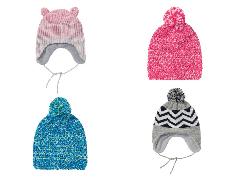 LUPILU® Kleinkinder Strickmütze, mit Fleece (Gr. 98/110)
