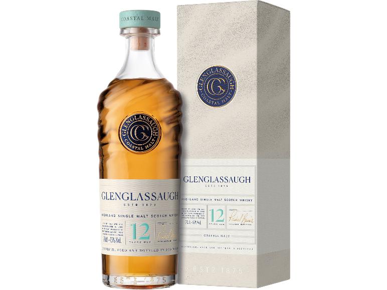 GLENGLASSAUGH Highland Single Malt Scotch Whisky 12 Jahre 45% Vol mit Geschenkbox