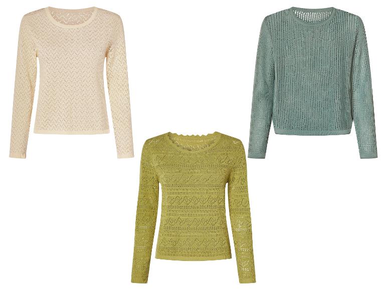 ESMARA® Damen Pullover mit Leinen