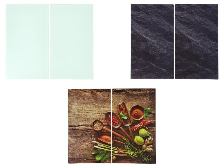 SILVERCREST® Glas-Herdabdeckplatten, 2 Stück