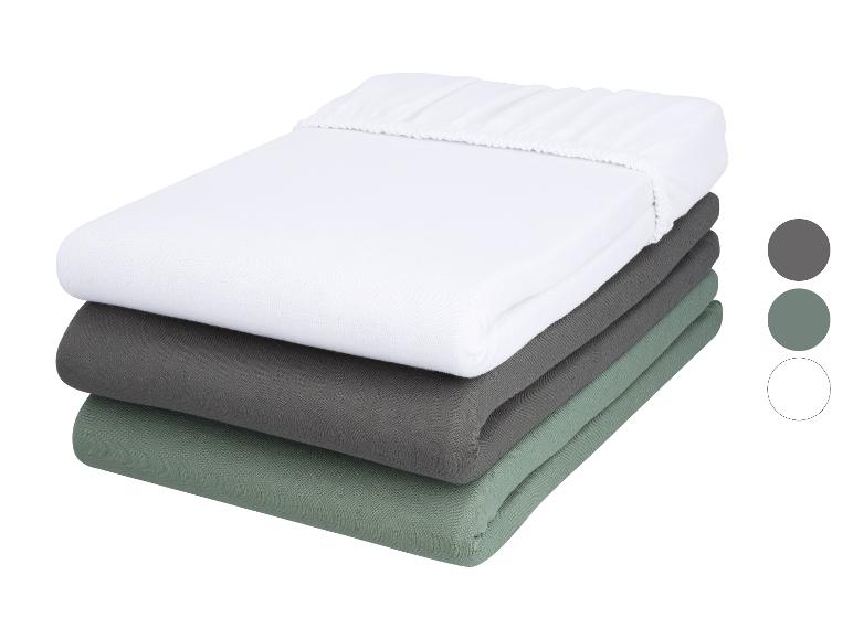 LIVARNO® Jersey-Spannbettlaken, 90-100 x 200 cm