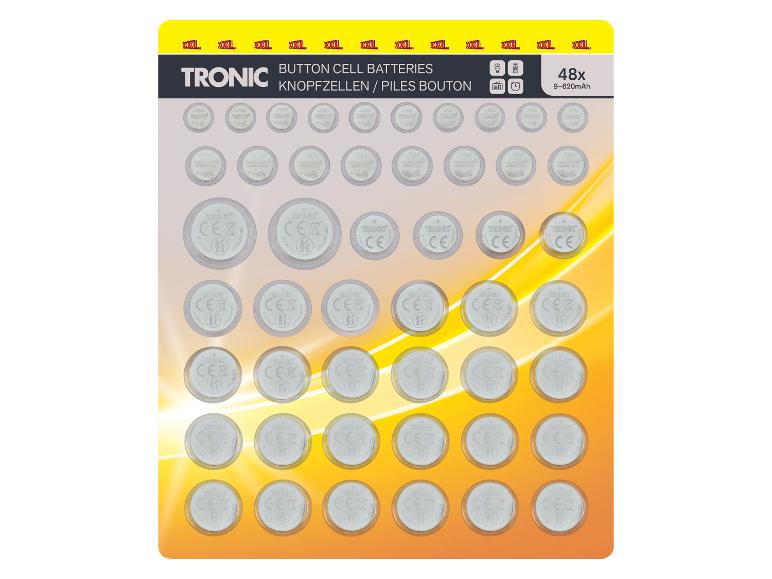 TRONIC® Knopfzellen Multipack, 48 Stück