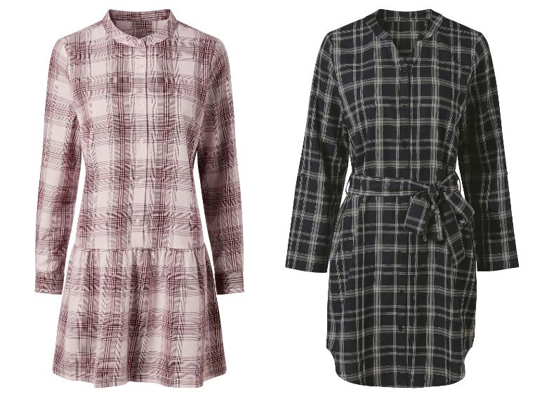 ESMARA® Damen Flanellkleid