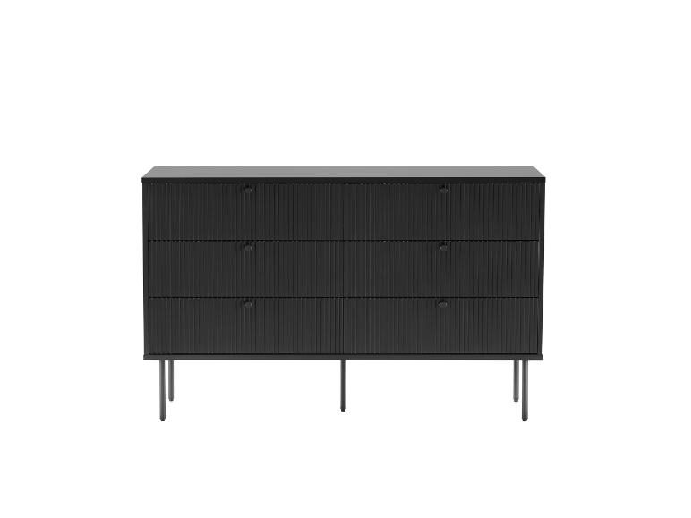 HJH LIVING Kommode KARBY 4 Schubladen Schwarz