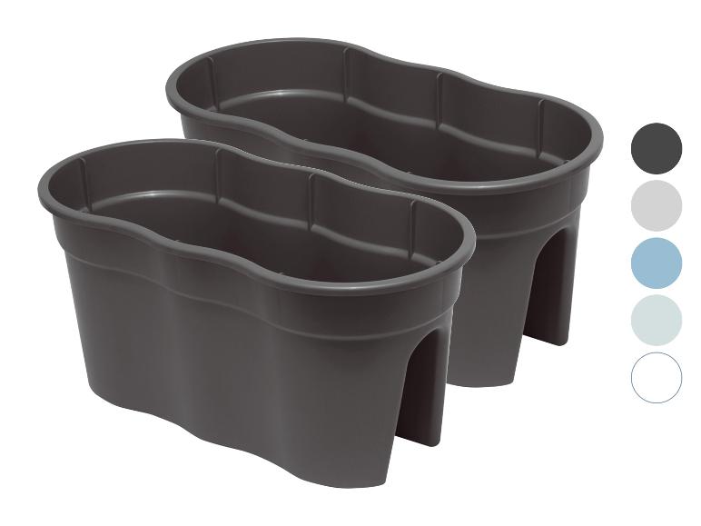 KHW Balkonkasten »Flowerclip XL«, 2er Set