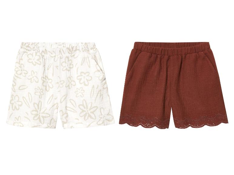 LUPILU® Kinder Musselin-Shorts, seitliche Eingrifftaschen
