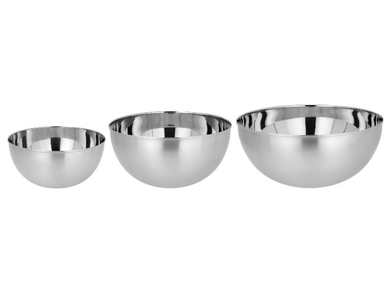 SILVERCREST® Premium-Edelstahl-Schüssel-Set, 3 Stk.