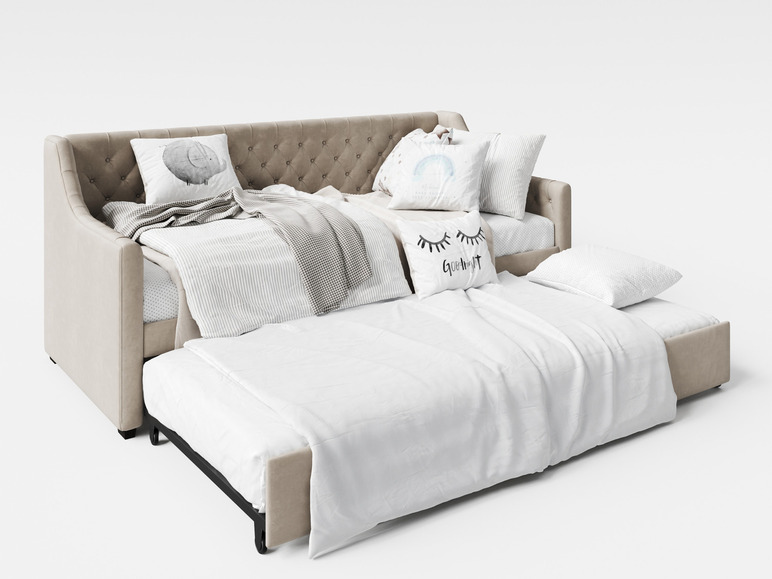 PHOENIX Tagesbett / Schlafsofa, mit Auszug, gepolstert