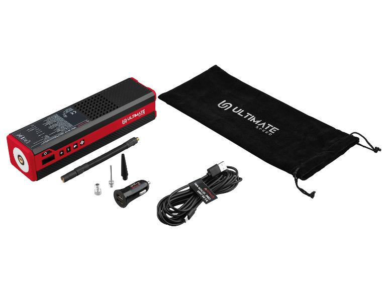 ULTIMATE SPEED® Tragbarer Akku-Kompressor »USKT 60 C4«, mit integrierter LED-Taschenlampe