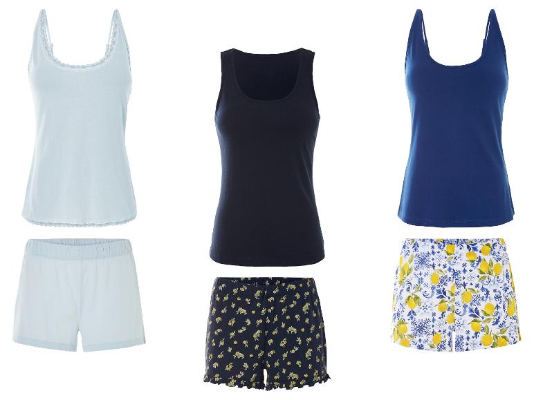 ESMARA® Damen Pyjama, aus reiner Baumwolle