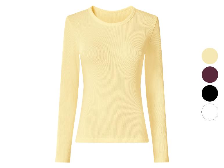 ESMARA® Damen Geripptes Langarmshirt