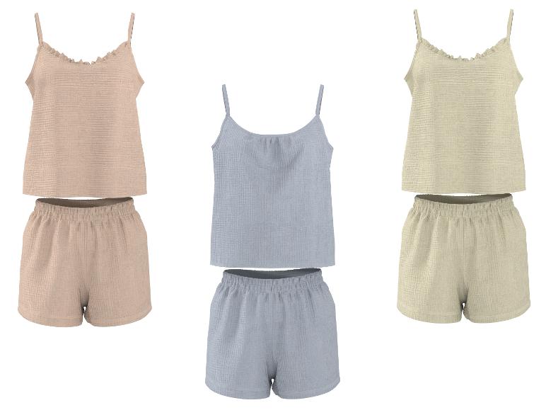 ESMARA® Damen Shorty Musselin-Pyjama