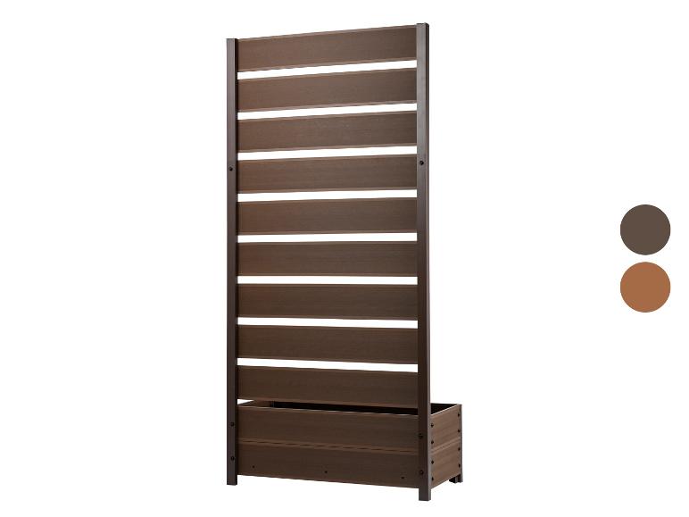DOBAR WPC Pflanzkasten mit Rankgitter, L 72 x B 33 x H 150 cm
