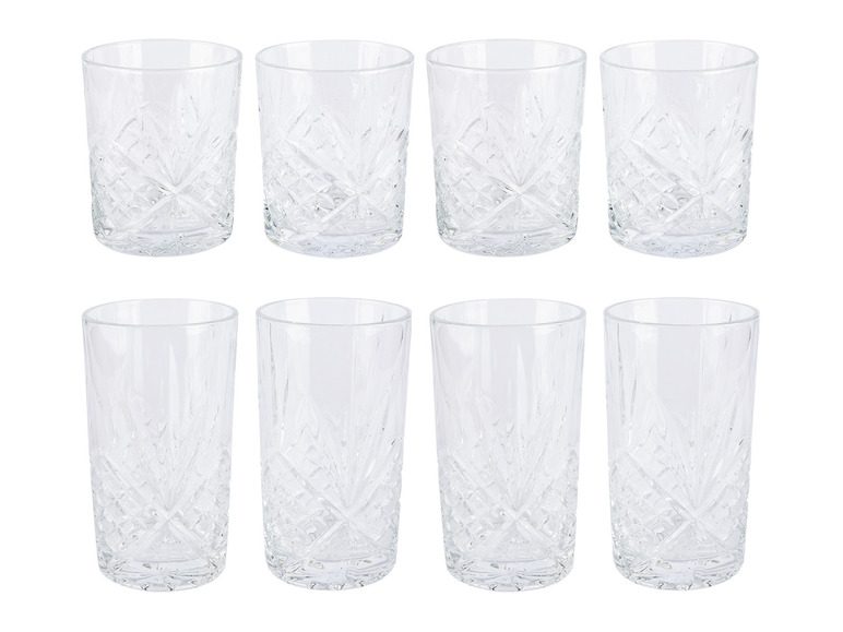 ERNESTO® Kristall-Whiskey- /Longdrinkgläser, 4er-Set