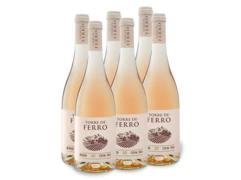 6 x 0,75-l-Flasche Weinpaket Torre de Ferro Dão DOC trocken, Roséwein