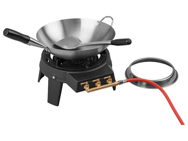 GRILLMEISTER Gasbrenner mit Wok-Set