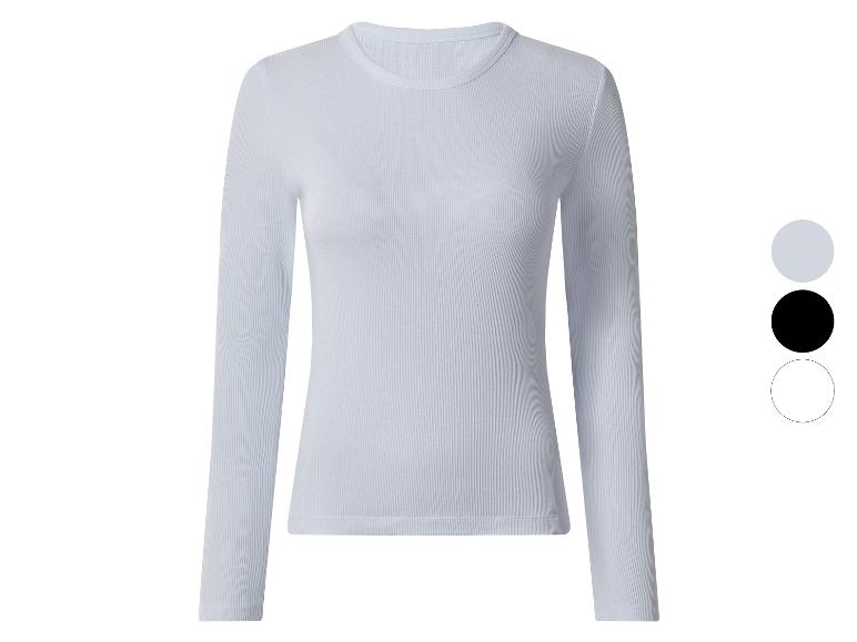 ESMARA® Damen Geripptes Langarmshirt
