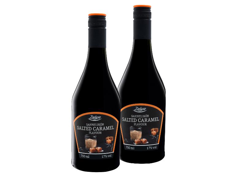2 x 0,7-l-Flasche Spirituosenpaket DELUXE Gesalzener Karamell Sahnelikör 17% Vol