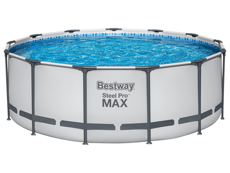 BESTWAY Steel ProMAX Stahlrahmenpool-Set mit Filterpumpe Ø 396 x 122 cm