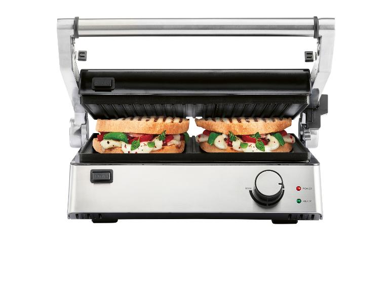 SILVERCREST® KITCHEN TOOLS Kontaktgrill SKGE 2000 D3, 180° aufklappbar
